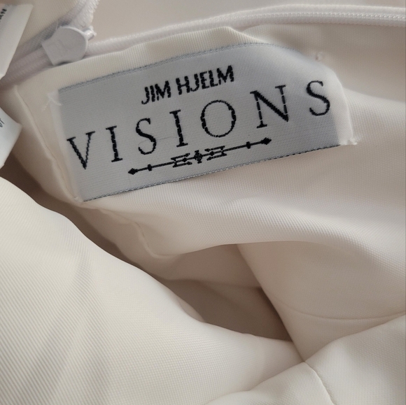Jim Hjelm Visions Wedding Dress Size 2 Style 4101 Chiffon And Satin - Picture 14 of 16